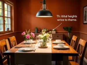 Na jakiej wysokości lampa nad stołem – praktyczne porady i wskazówki?