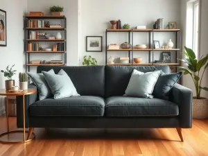 Ciemnoszara kanapa: jakie dodatki wybrać do eleganckiego wnętrza?