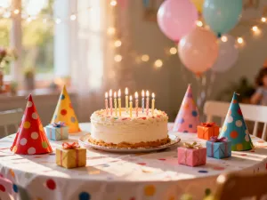 Kolorowa girlanda z balonów w pastelowych odcieniach, montowana na przezroczystej taśmie w jasnym salonie.